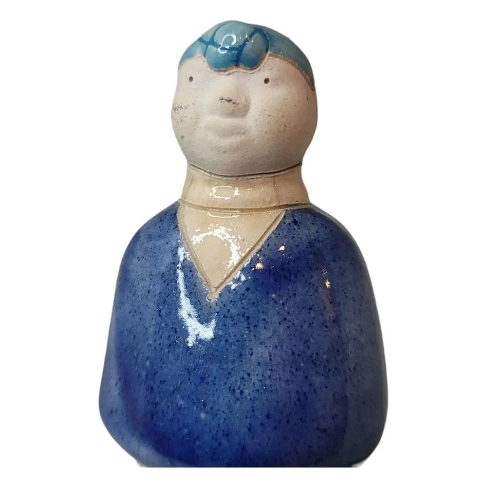 The Finex Raku South African Figurine Xhosa Woman‎ Handmade Signed By Artist 8”